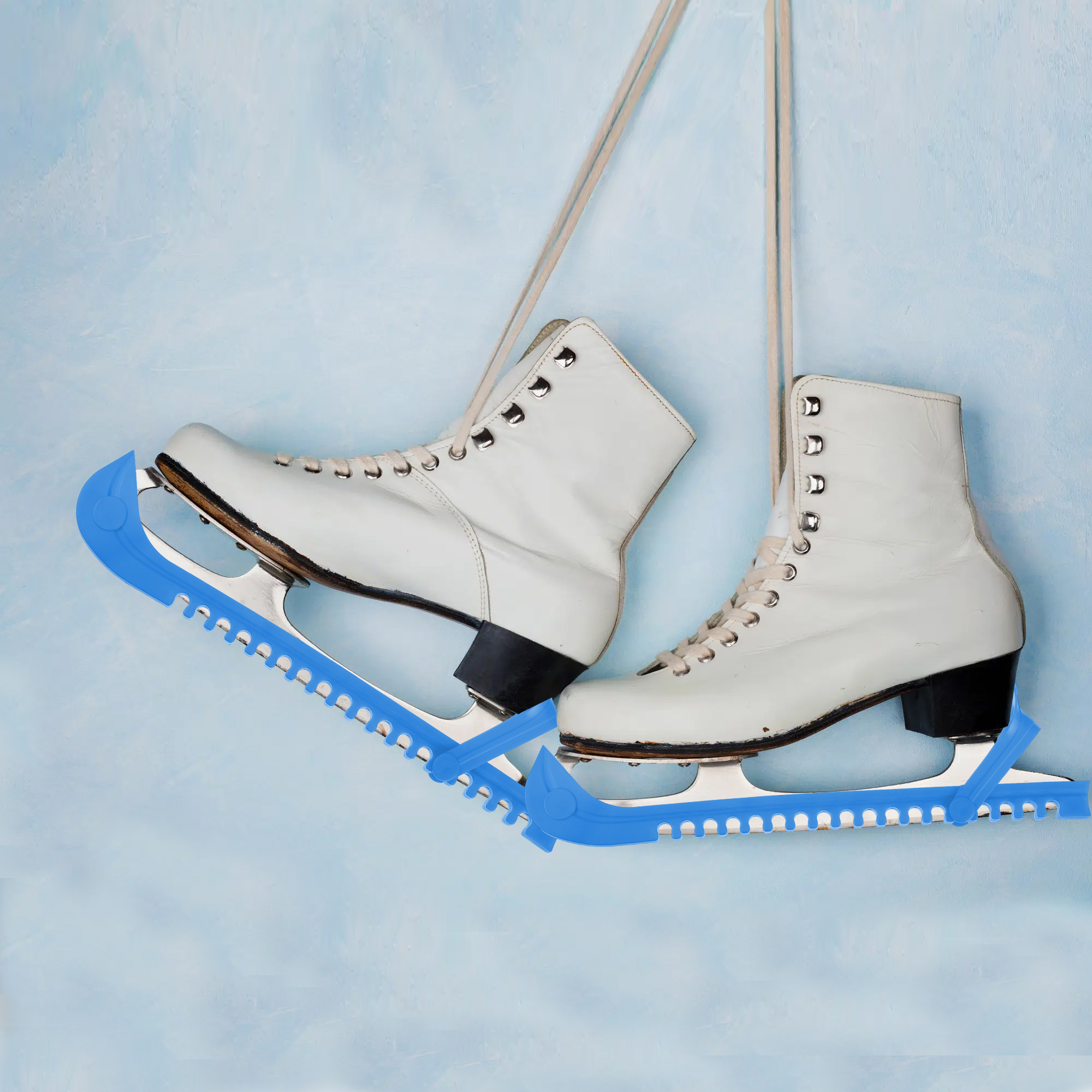Protector Universal de cuchillas para patines, Protector de protección de figuras de hielo, ajuste personalizado, cubiertas de cuchillas ajustables para zapatos de patinaje artístico, 2 uds.