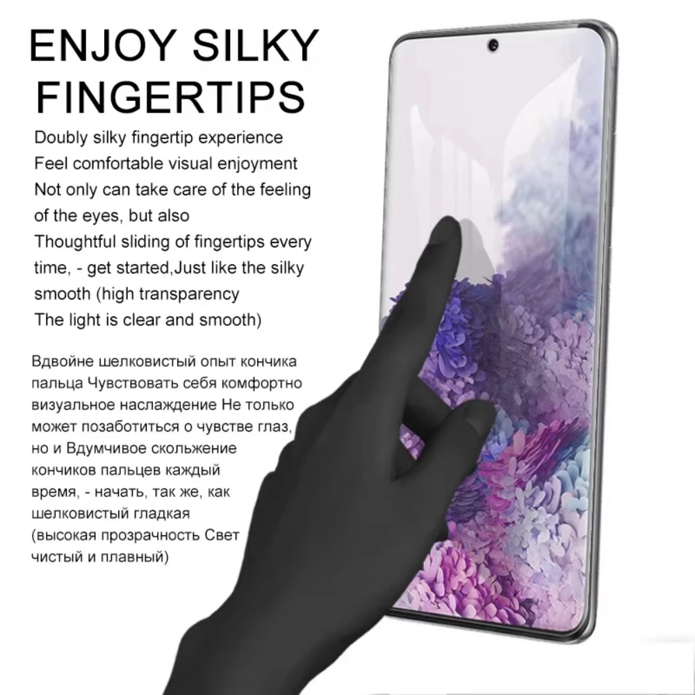 NNBILI 4 stuks Hydrogel Film Voor Samsung Galaxy S24 S23 S22 S21 S20 Ultra Plus Screen Protector Voor Samsung S25 Ultra S20 S21 FE