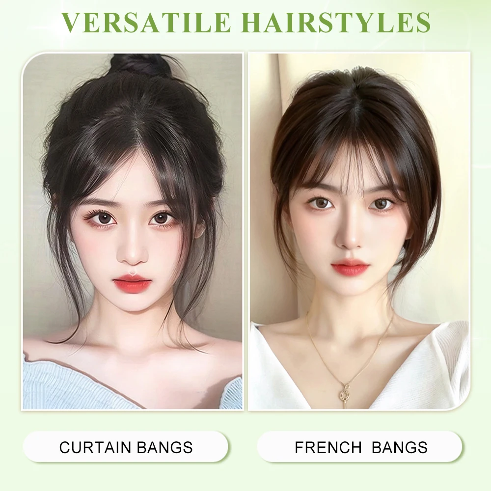 Cobertores de seda com franja para mulheres, cabelo humano real, perda de cabelo com clipe, cinza