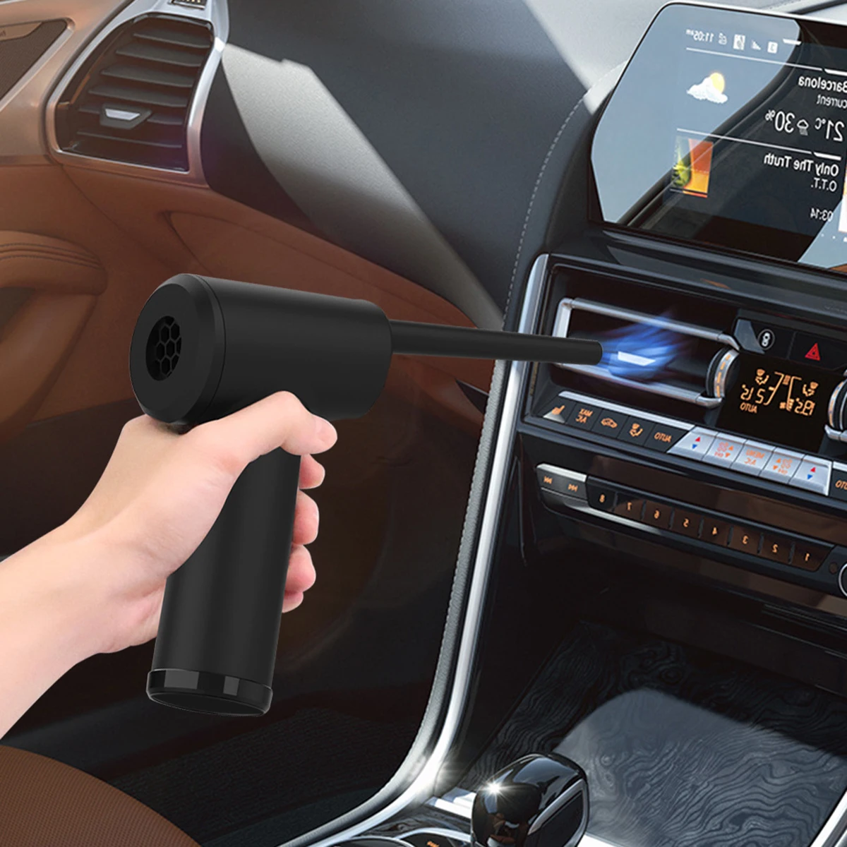 Compressed Air Duster For Computer Keyboard 51000 RPM Mini Electric Cordless PC Car Cleaner Wireless Air Blower