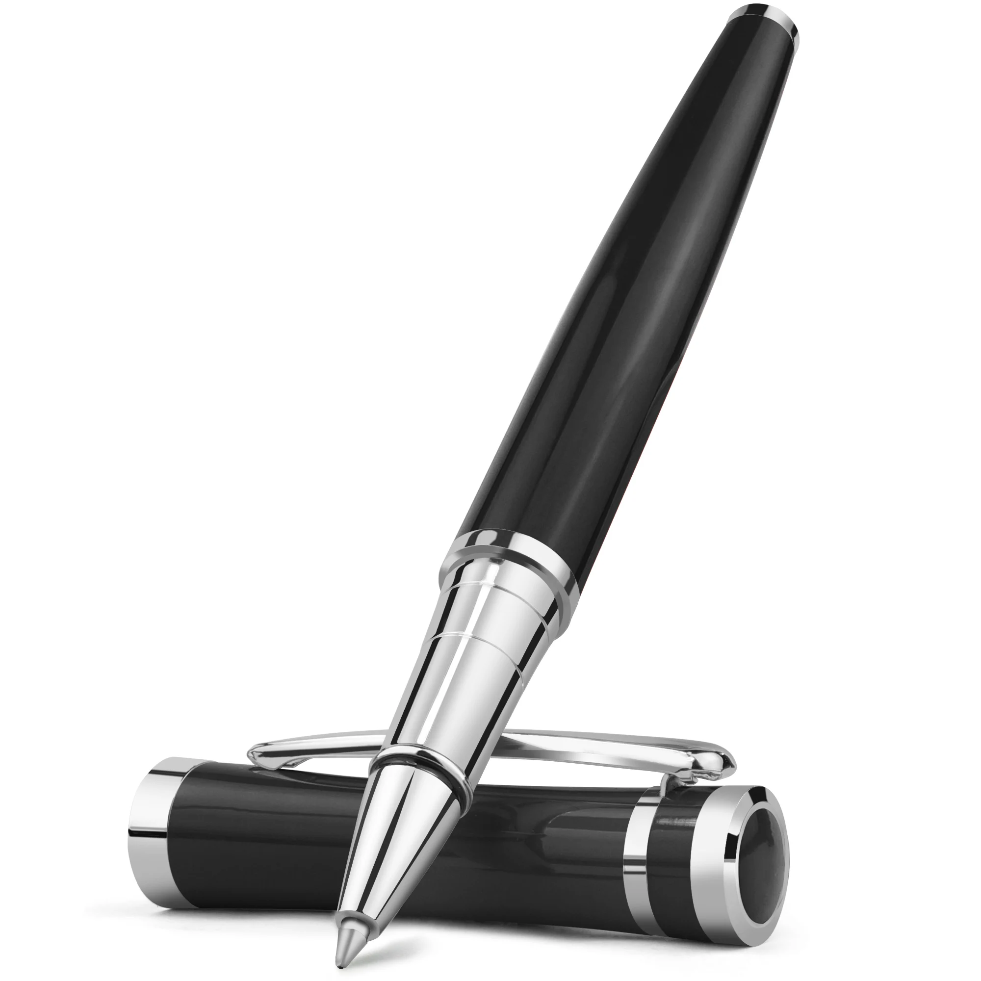 STONEGO Klassischer Signaturstift aus Metall, einziehbare Tintenroller, Büro-Luxus-Signaturstift aus Metall, feine Spitze (0,5 mm)
