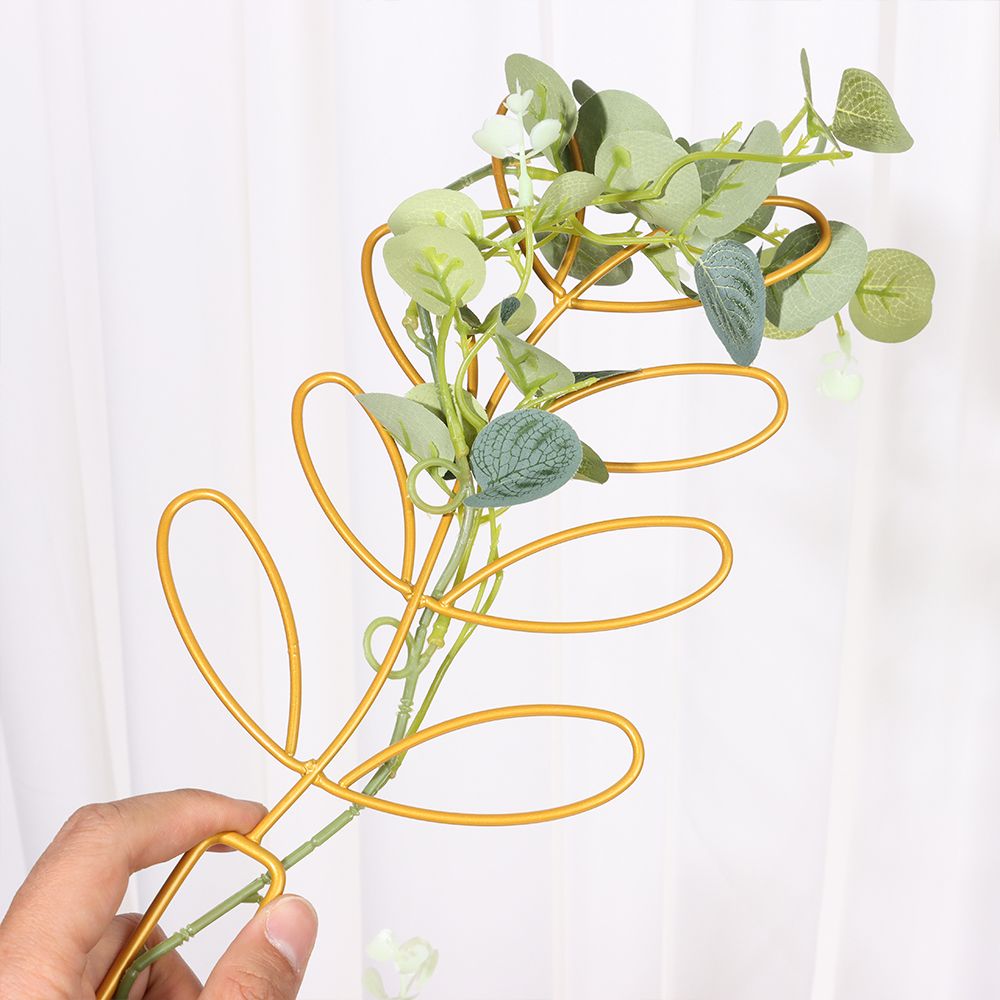 Decoration Indoor Outdoor Potted Ornament Garden Arrangement Plant Trellis Leaf Shape Bracket Vine Climbing Support