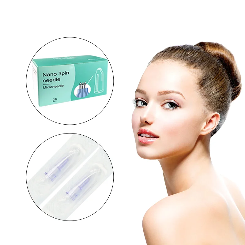34G Nanosoft 3pins 0.6/1.0/1.2/1.5 Micro Needle High Quality Sterile Single Packaged Crystal Multi-needle