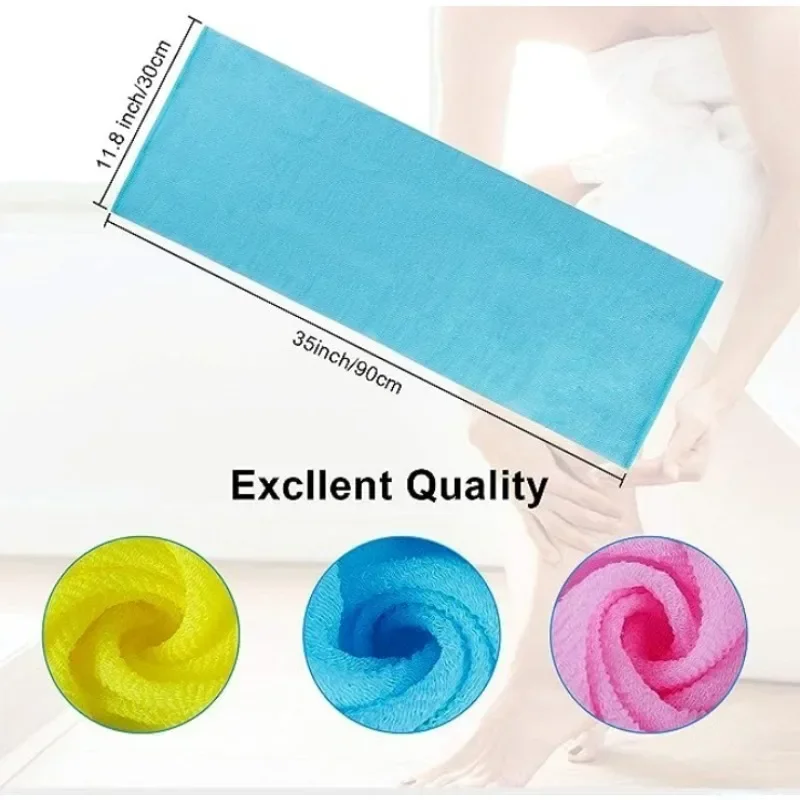 ญี่ปุ่น Exfoliating Bath เข็มขัดไนลอนยาว Washcloth แปรงอาบน้ํา Body Scrub Back Scrubber สายคล้องสปานวดชุดว่ายน้ําเครื่องมือ