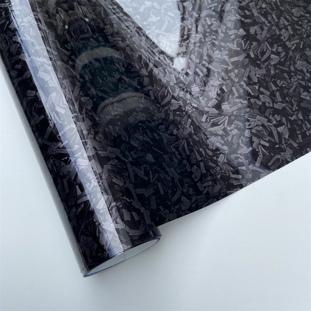 光沢のある黒鍛造炭素繊維ビニール車ラップゴースト迷彩自己粘着 DIY スタイリングインテリアステッカーオートバイラッピング