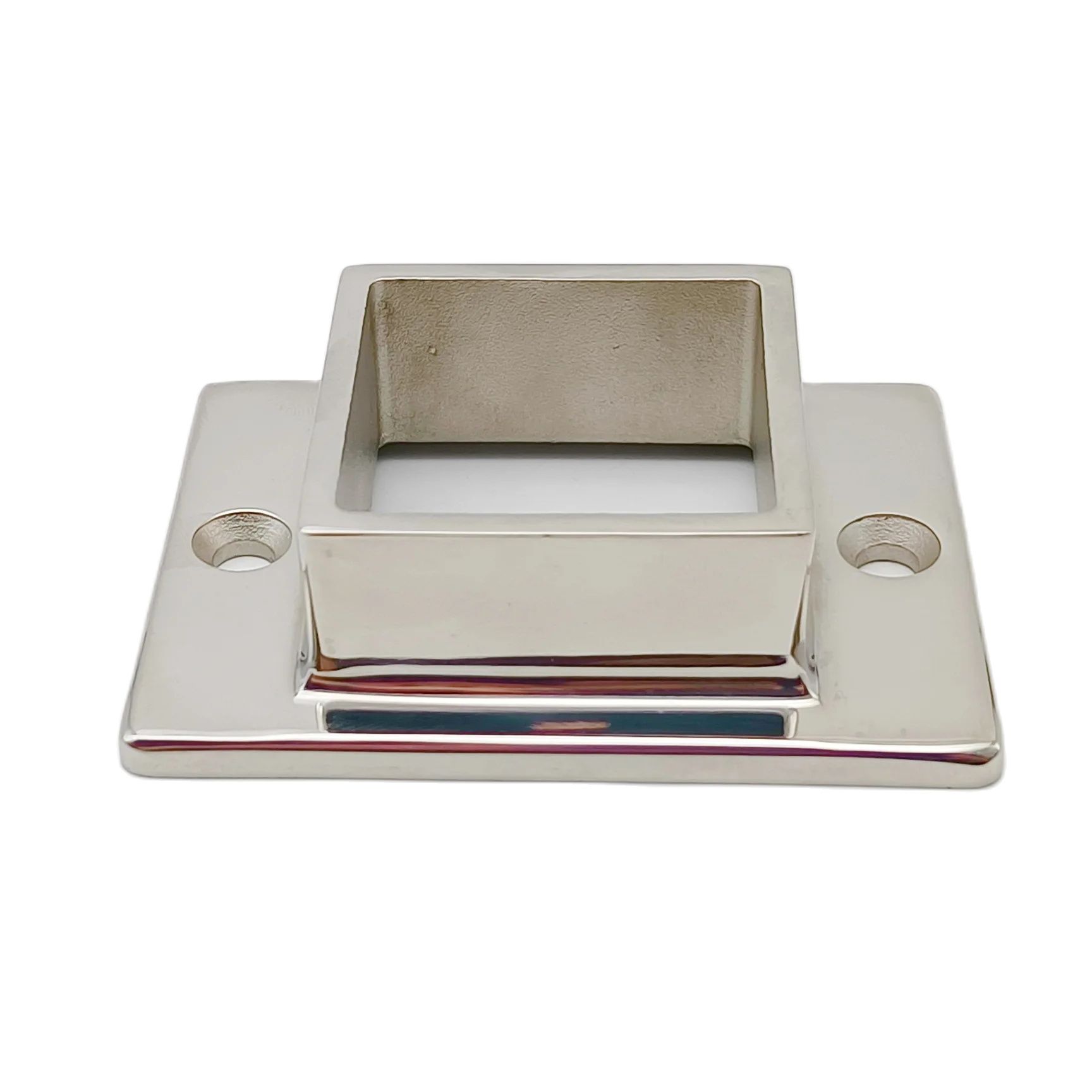 316 สแตนเลสสตีล Handrail ฐานสแควร์หน้าแปลนท่อสําหรับ 38.1 มม.ราวบันไดสแควร์