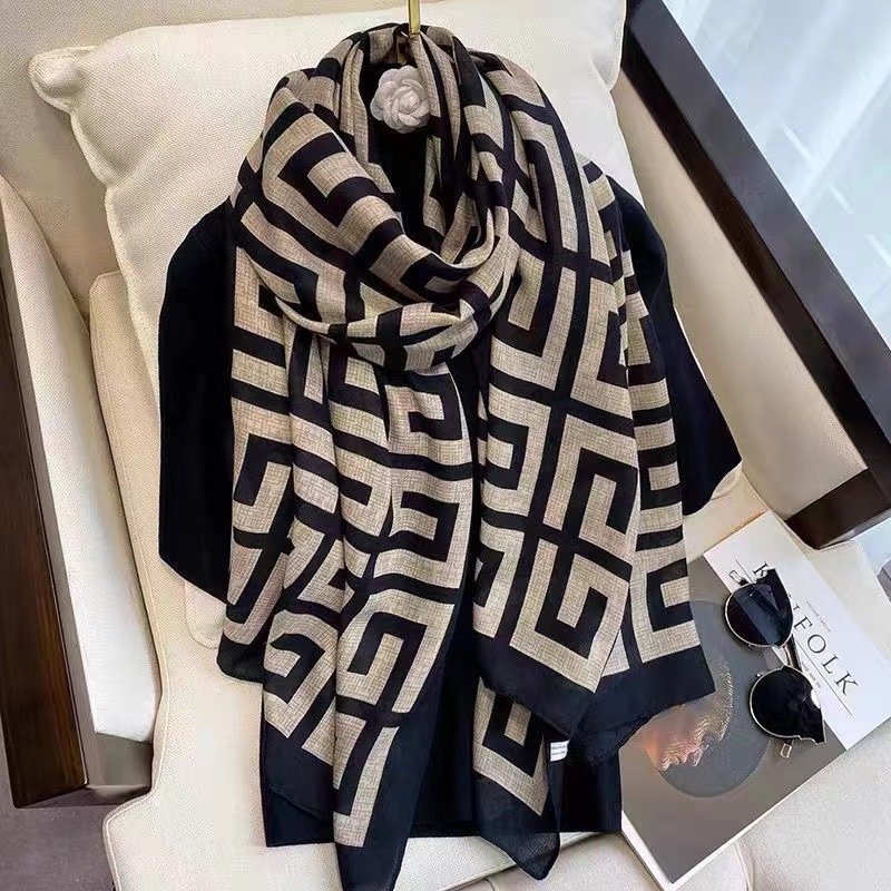 1 cachecol xadrez 90*90 para mulheres outono-inverno moda babador quente com capa grande estampada coreana de alta qualidade