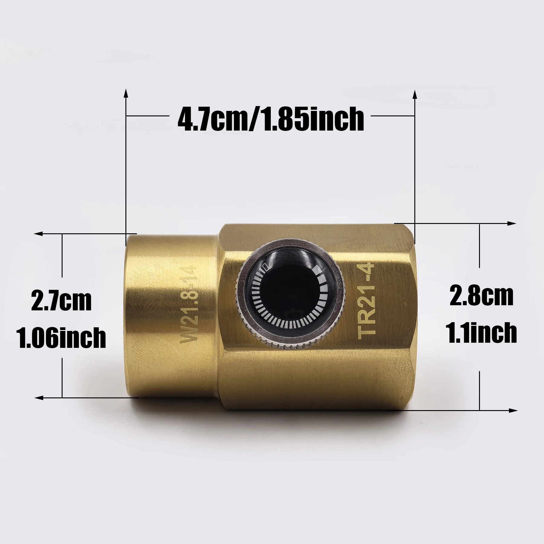 Sparkling Soda Water CO2 Cylinder Refilling Fill Station Adapter with Bleed Valve TR21.4 to W21.8-14 or CGA320 Connector