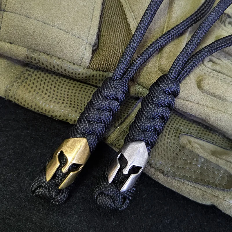 EDC Retro Paracord cierre paraguas cuerda casco de caballero máscara DIY cuchillo trenzado cuentas cordón accesorios al aire libre