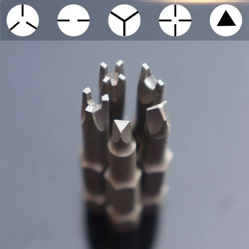 5pcs/set  Special Shaped Screwdriver Set 50mm U-shaped Y-Type Triangle Inner Cross Three Points Screwdriver Bit Tool