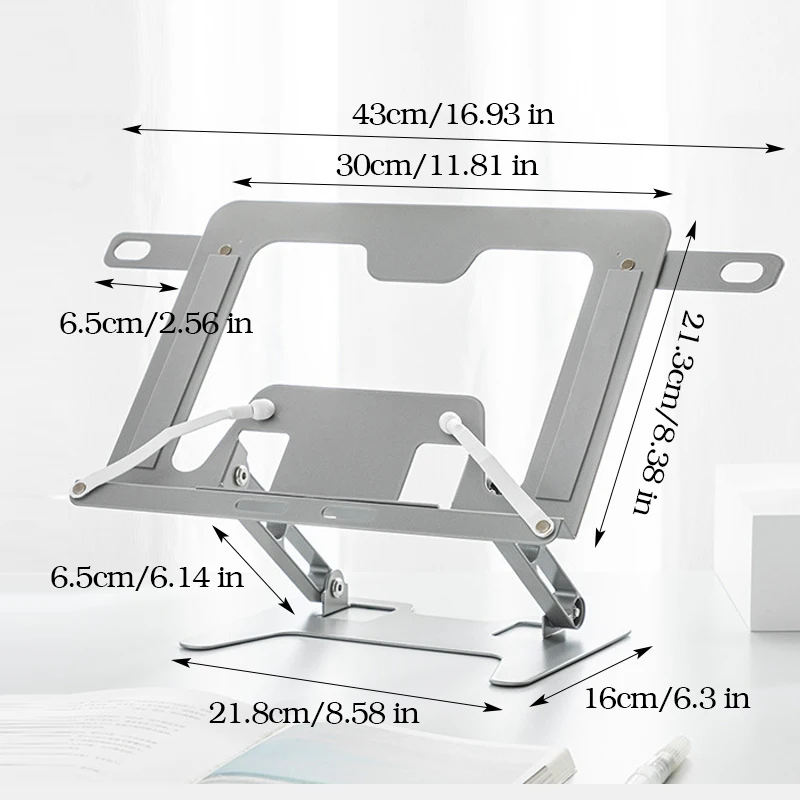Multifunction Reading Stand,Extendable And Adjustable,Carbon Steel,Suitable For Reading,Mobile Phones,Laptops,Office Study Tools