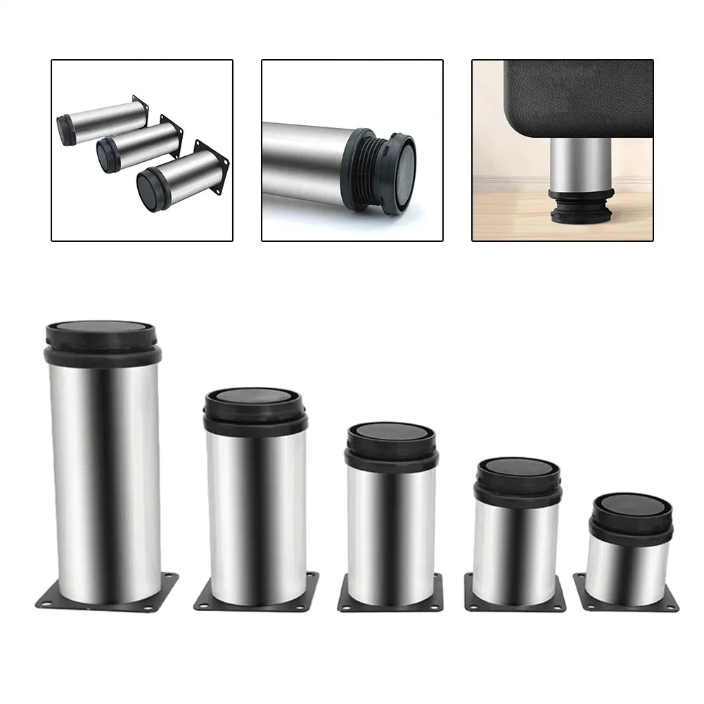 Adjustable Furniture Legs Stainless Steel Sofa Legs Cabinet Support Legs TV Cabinet Table Hardware Replacement Furniture Feet
