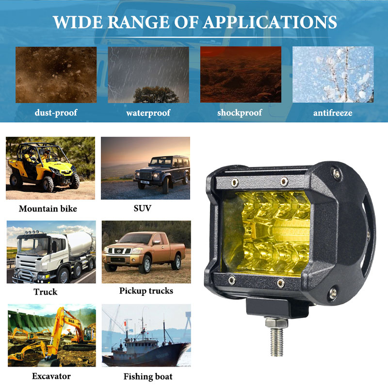 12V 60W LED Bar Offroad Spot Flood Combo LED-lichtbalk Werklamp voor vrachtwagen Auto SUV ATV UTV 4WD LED-koplampen 12V 60W LED Bar O