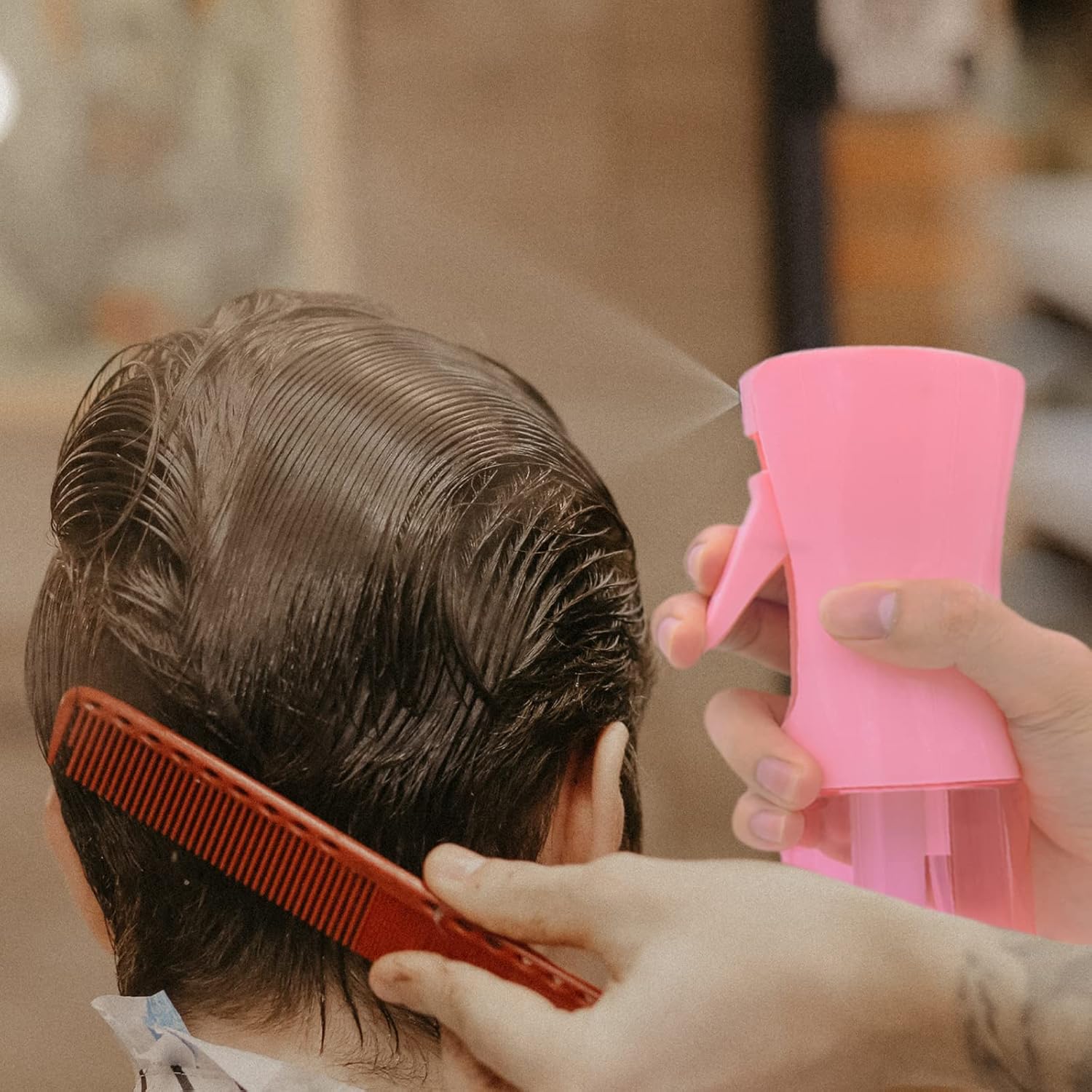 Botellas vacías con pulverizador de 200ML, botella con pulverizador continuo para el cabello, botella de agua con pulverizador, niebla fina recargable, cuidado de la piel, ducha de mascotas,