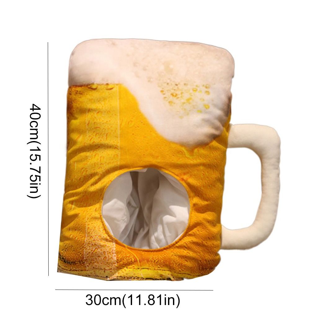 Creative Plush ตลกหมวกเบียร์ Photo Props ความแปลกใหม่น่ารักหมวกเบียร์ Soft Plush หมวกเบียร์ของเล่น