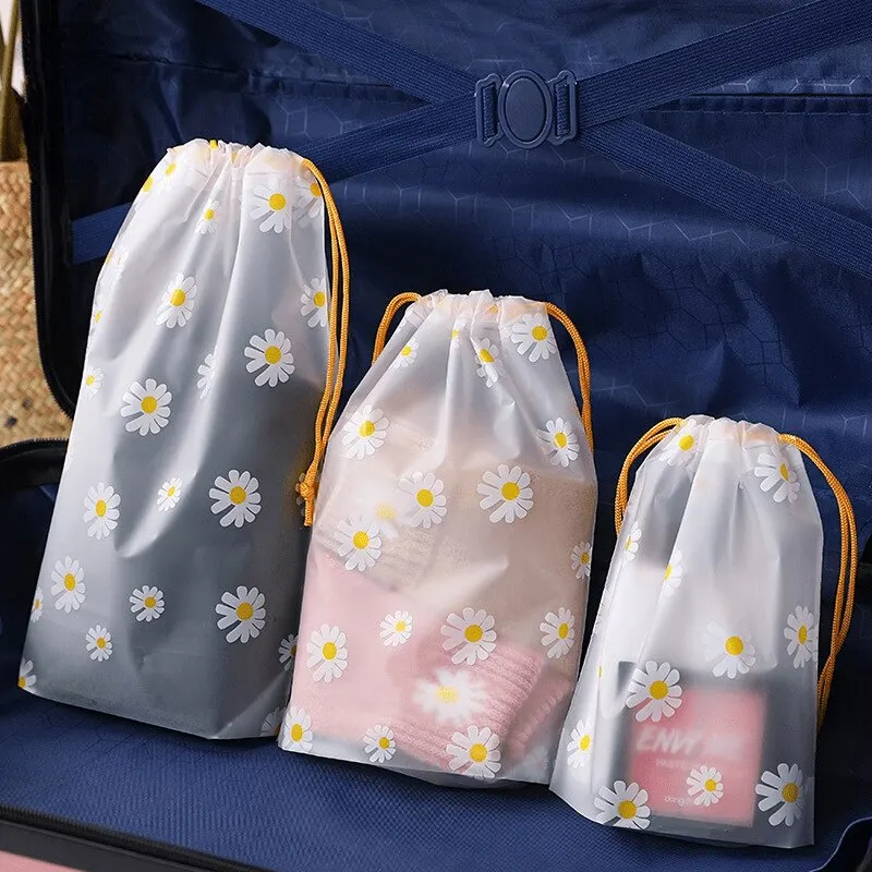 【Heiße Verkäufe】 Klare, wasserdichte Reise-Make-up-Tasche, Handtuchsocke, Aufbewahrungstasche aus Kunststoff mit Kordelzug, Badezimmer