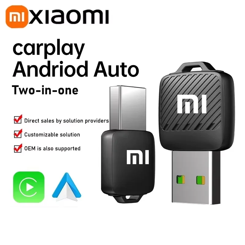 Xiaomi 2 в 1 беспроводной Android Auto адаптер беспроводной CarPlay Dongle автомобильные интеллектуальные системы AI Smart Box для автомобиля проводной CarPlay