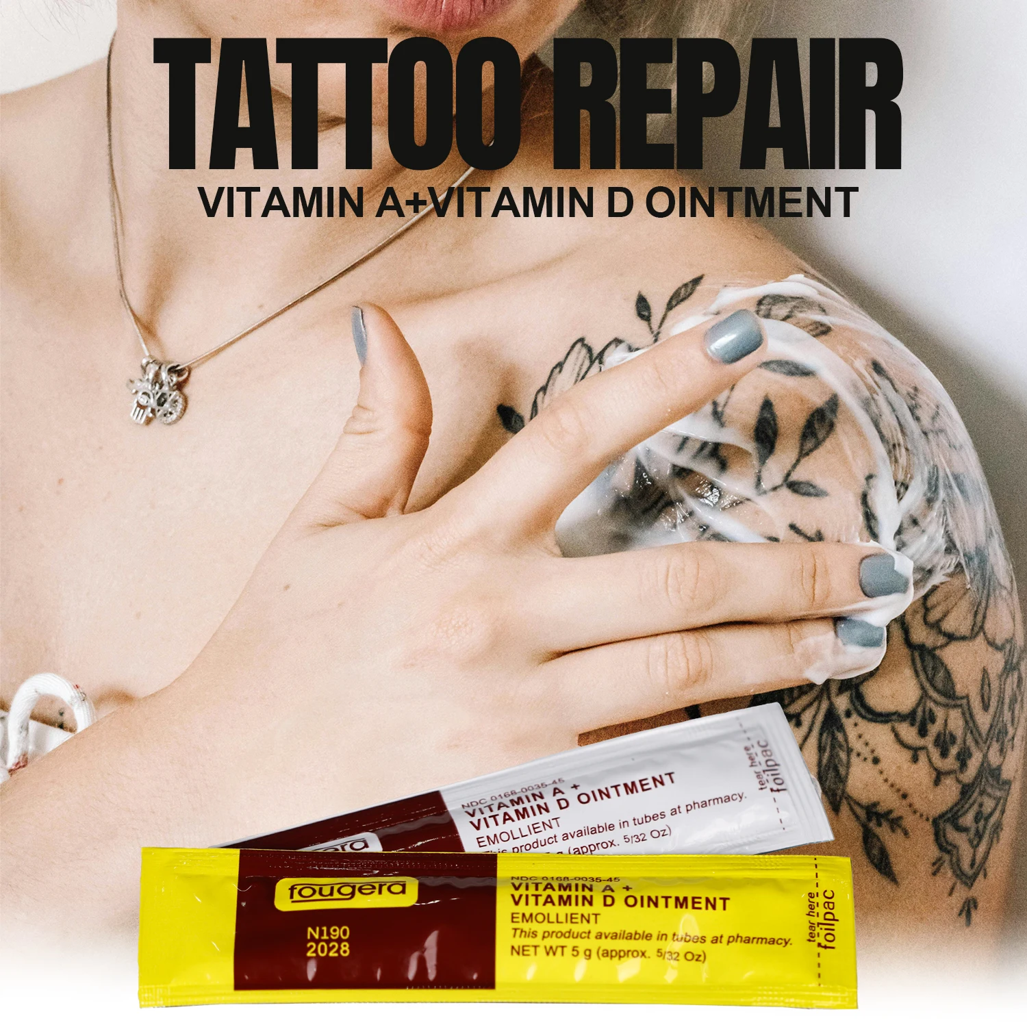 1/10/20/30/40/50/100 stücke Tattoo Nachsorge Creme A & D Fougera Vitamin Salbe Anti Narbe Permanent Make-Up Reparatur Gel tattoo supplie