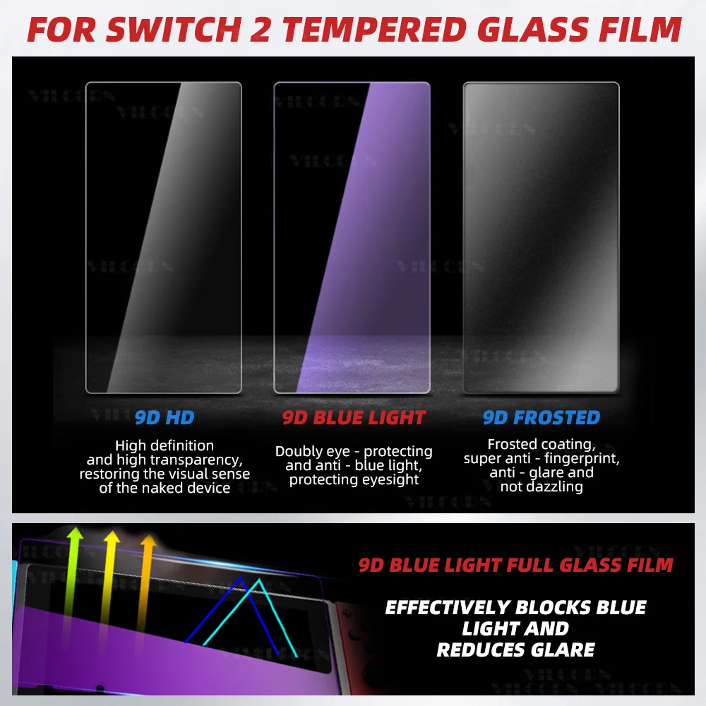 N2 Screen Protector Tempered Glass Protector For Switch2 Transparent Anti-scratch HD Screen Protector For NS Switch 2 Accessorie