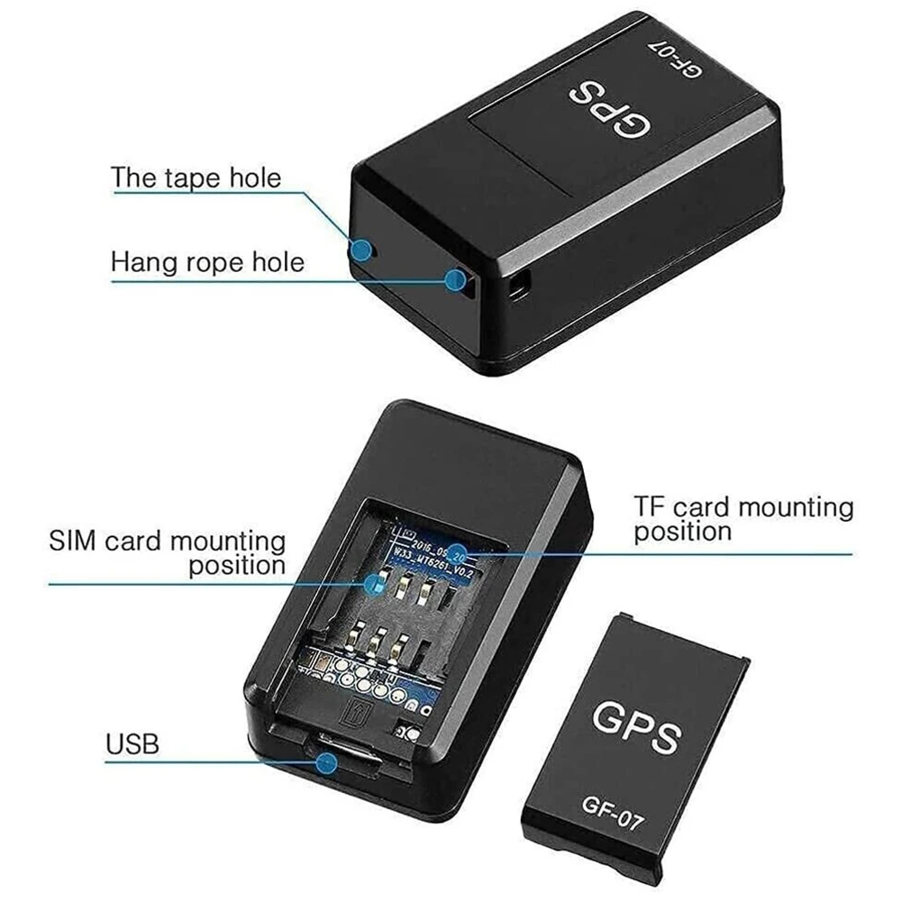 GPS Tracker Mini Car Tracker Real Time Tracking Device Strong Magnetic Mount Anti Theft SIM Message Positioner Anti-lost Locator
