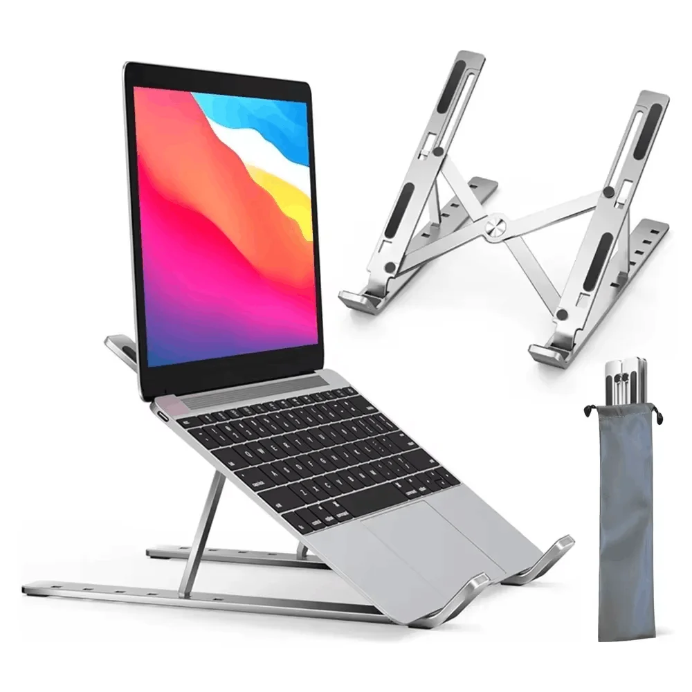Liga de alumínio ajustável suporte do portátil notebook suporte de refrigeração de levantamento para macbook lenovo acessórios do computador portátil
