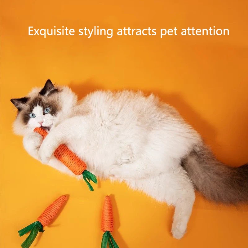 New Cat toys make sounds, carrots, cat sticks, self-sex, kitten teething sticks, resistant to bites, cats, toys, pet supplies