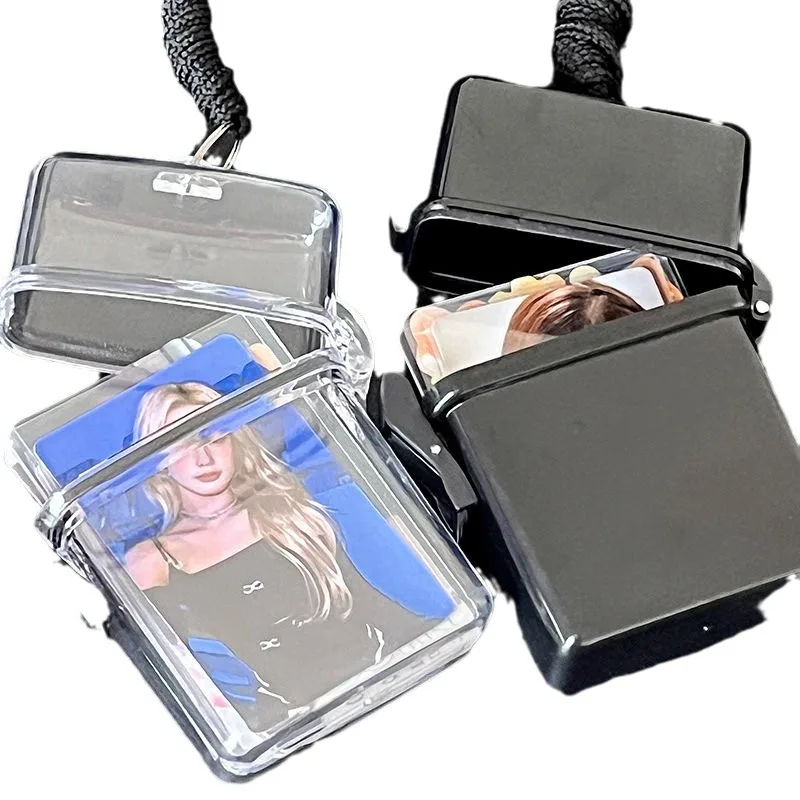 Ins Toploader photoberds Storage Box Kpop Idol Photo Card Holder scatole Kawaii Album Case Container custodia portatile