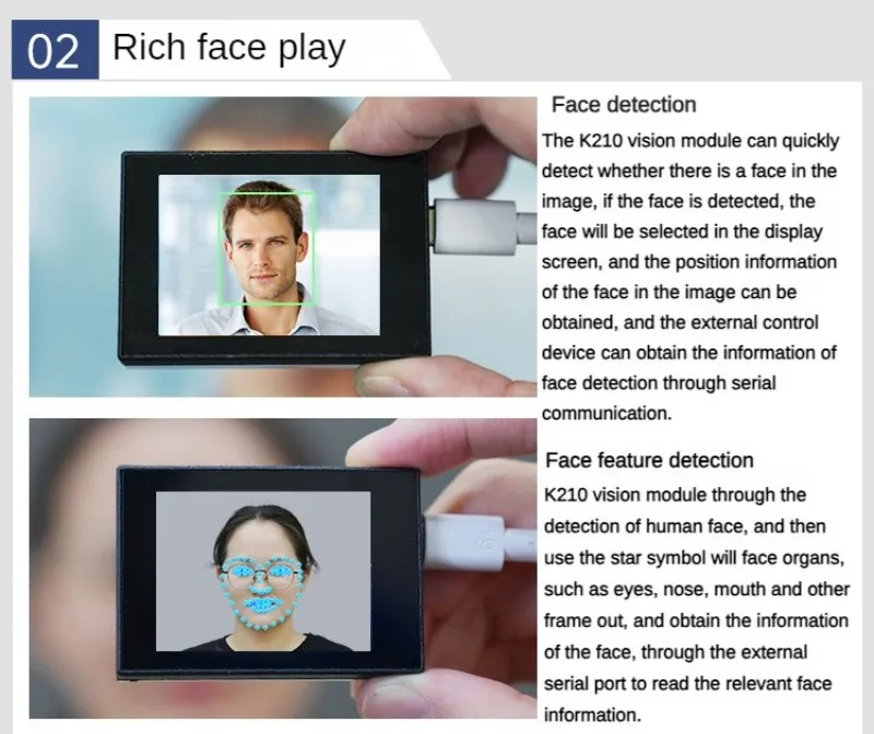 WonderMV K210 Open Source Visual Recognition Module Image Facial Detection AI Camera for Python Development Board CanMV Sensor