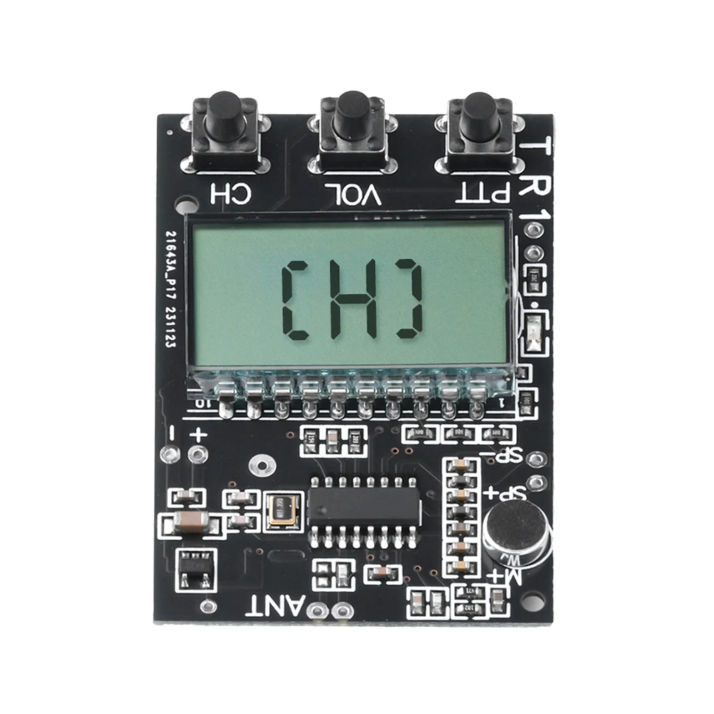 Placa de circuito Walkie Talkie de 27-480MHz FM 7 frecuencia transceptor Digital LCD módulo todo en uno DC3.3-6V receptor transmisor FM