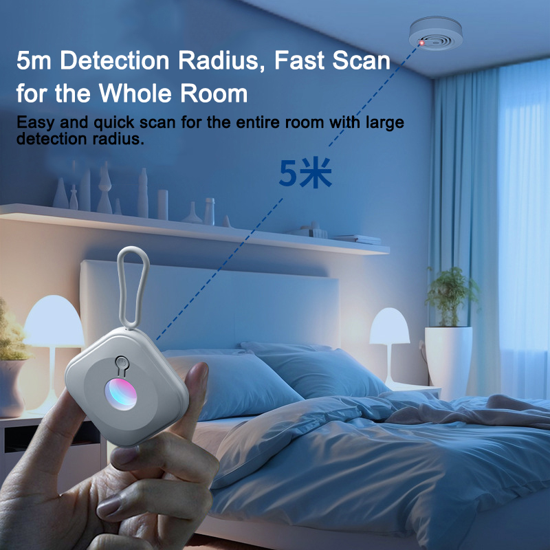 Infrared Camera Detector for Hotel Hidden Portable Pinhole Scanner Detect Gadget Anti-Peeping Security Protection With LED Light