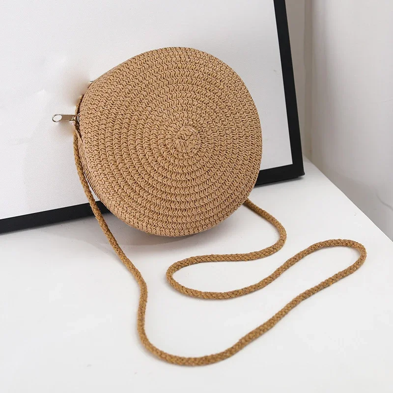 Gusure ฤดูร้อนทอฟางกระเป๋า Crossbody สําหรับผู้หญิงแฟชั่น Handmade หวายชายหาดกระเป๋าถือขนาดเล็กกระเป๋าเดินทางไหล่หญิง