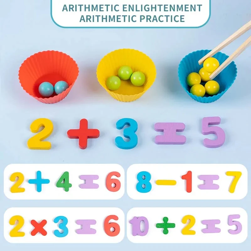 Montessori Mathematik Requisiten Baby Digitale Kognitive Paarung Puzzle Puzzle Secossa Ingenious Pearl Kinder Spielzeug mit feiner Aktion