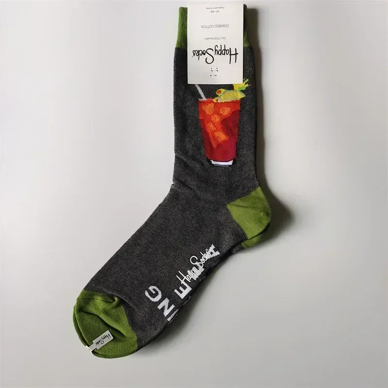 Happy Socks Calcetines deportivos clásicos de algodón para hombre Talla 41-46