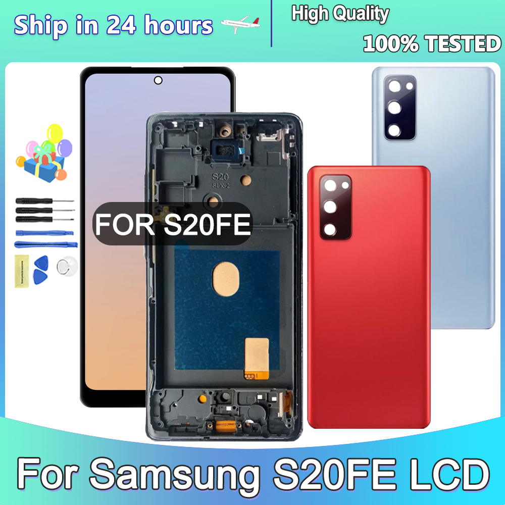 TFT LCD Voor Samsung Galaxy S20 FE Met Frame, voor Samsung S20FE G781B G780 LCD Display Touch Digitizer Vervanging Scherm