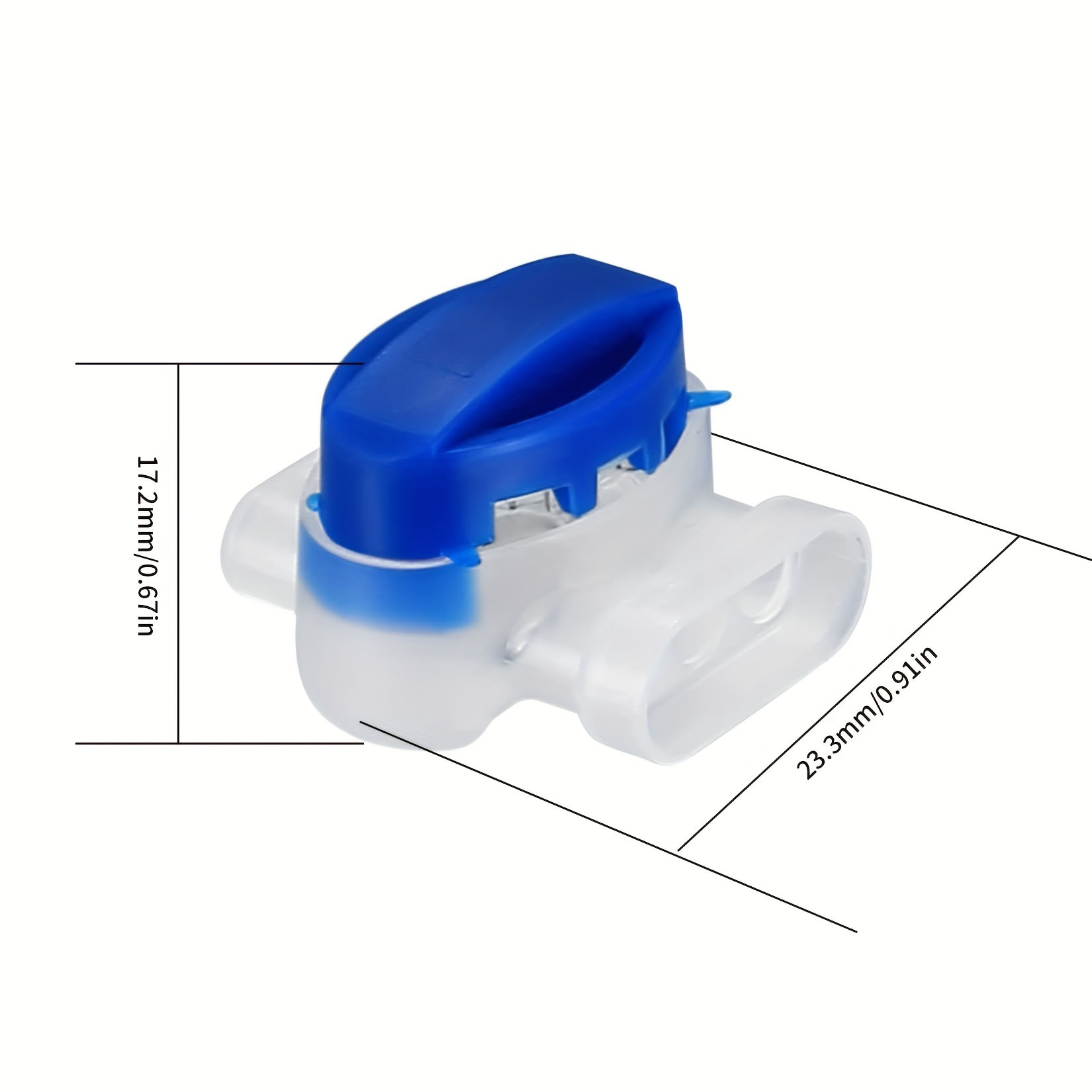 10Pcs/20Pcs/30Pcs/100Pcs Electrical Idc 314 Box 3-Way Outdoor Boundary Wire Connector, Self-Stripping Moisture-Proof Pigtail Connector for Robot Lawn Mowers and Irrigation Applications