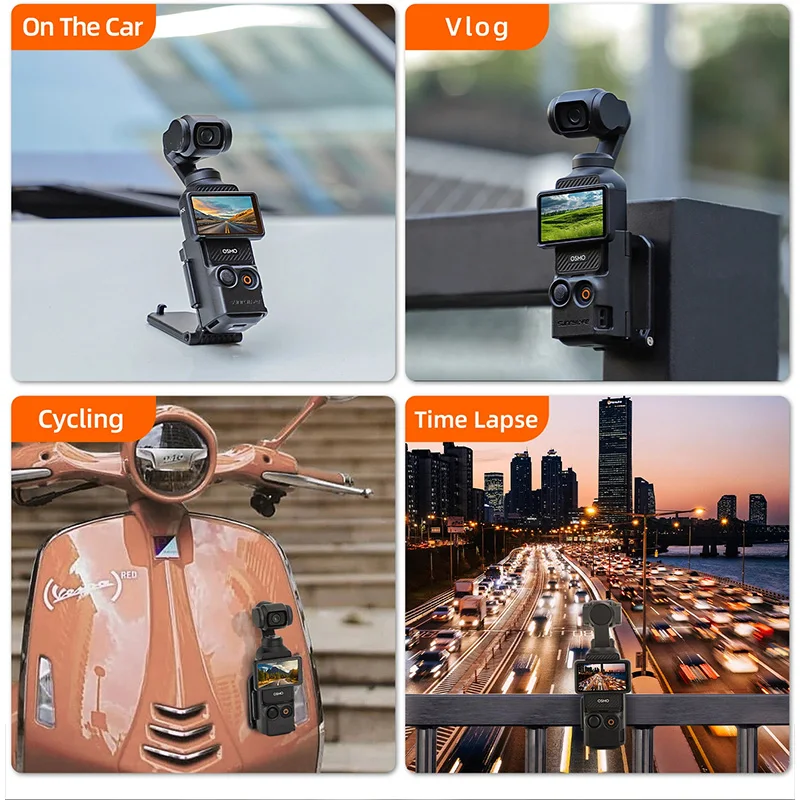 Sunnylife For DJI Osmo Pocket 3 Multifunctional Magnetic Mount Adjustable Bracket Base For Pocket 3 Camera Accessories