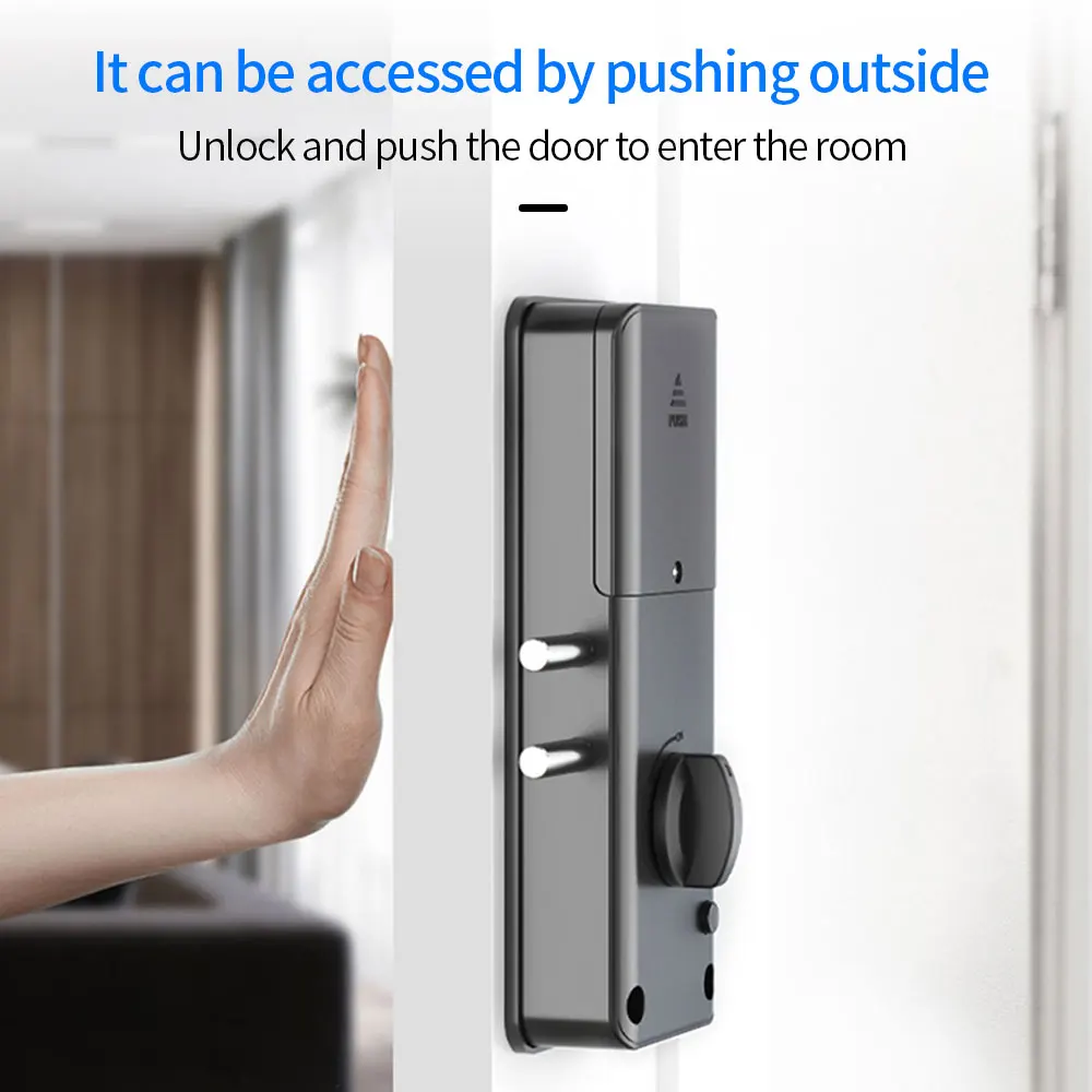 Cerradura Invisible para interiores con Bluetooth, aplicación inteligente Tuya, para puerta de madera, electrónica, tarjeta IC 13,56, compatible con puerta de enlace a Wifi