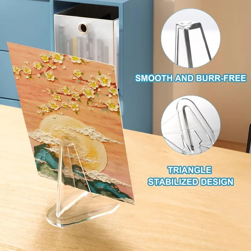 50/1pcs Transparent Acrylic Coin Display Stand Holders Small Easel Rack Card Commemorative Challenge Coin Capsule Holder Support