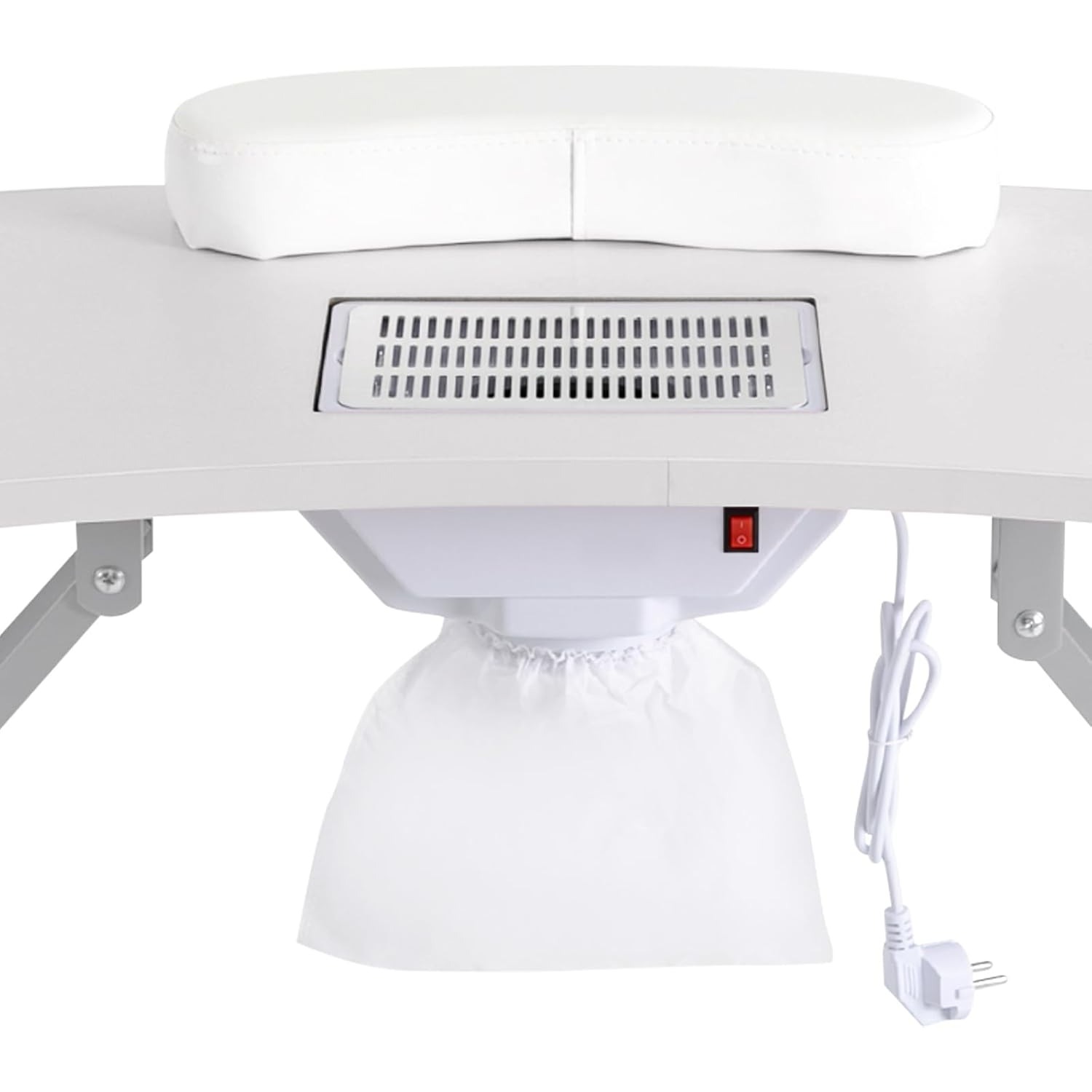 Nageltisch mit Saugnapf, Maniküretisch mit 4 Universalrädern und Staubsaugerbeuteln, Nageltisch für Haushalte, Nagelstudios