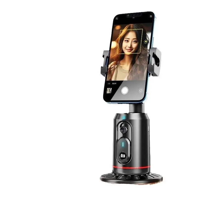 FANGTUOSI 360 Rotation Follow-up Gimbal Stabilizer Monopod Desktop Tracking Gimbal with Remote for Phone Tiktok Live Photography