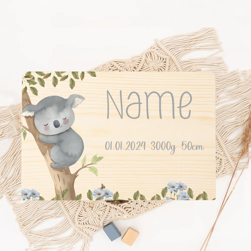 Personalized Baby Memory Box Baby Gift Birth Wooden Storage Memory Boxes Newborn Baptism Gifts Custom Infant Keepsake