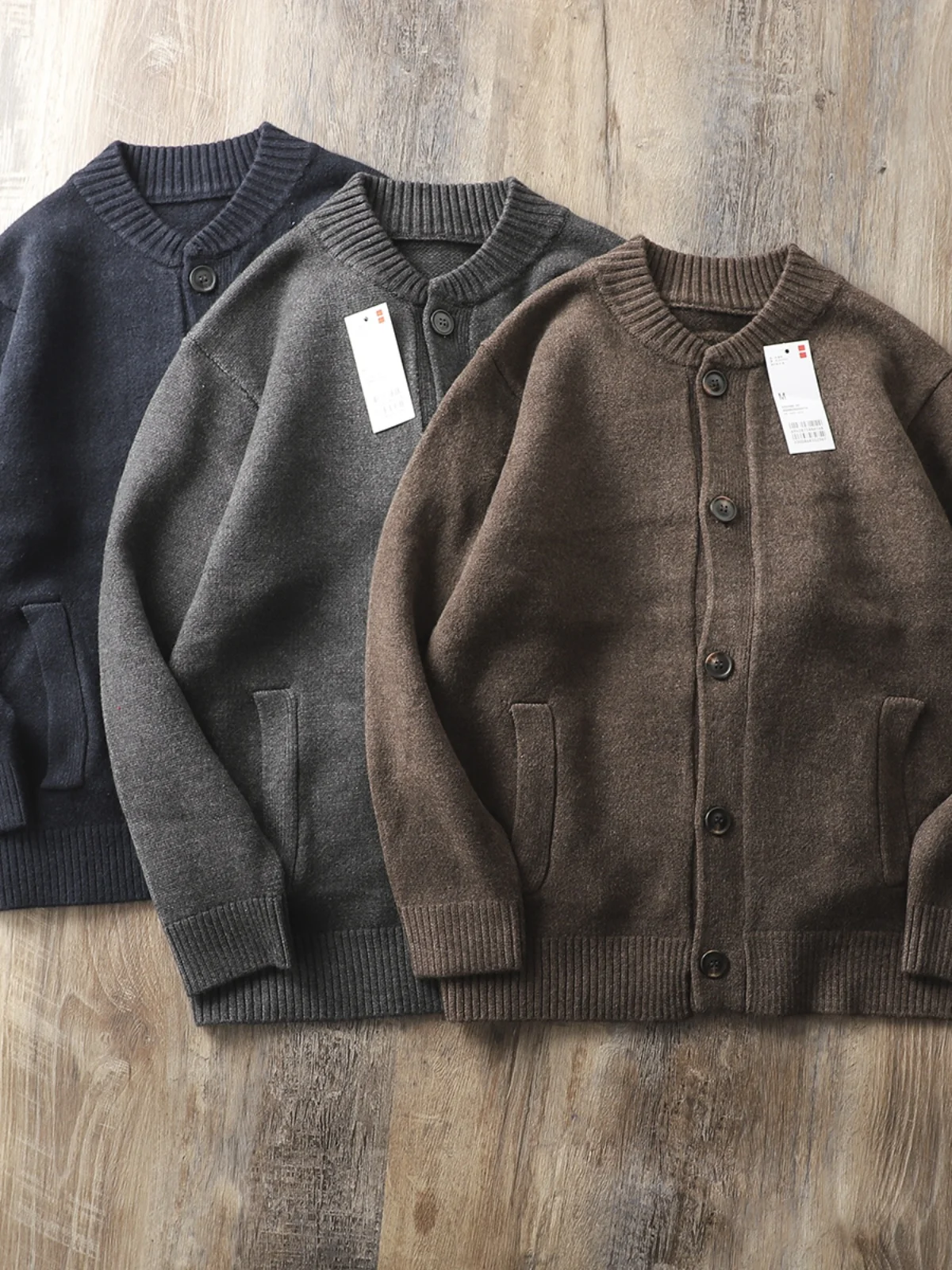 Thick Knitted Cardigan Sweater for Men And Women Casual Warm Fashionable Autumn Winter Open Front Knitwear Youth Sle