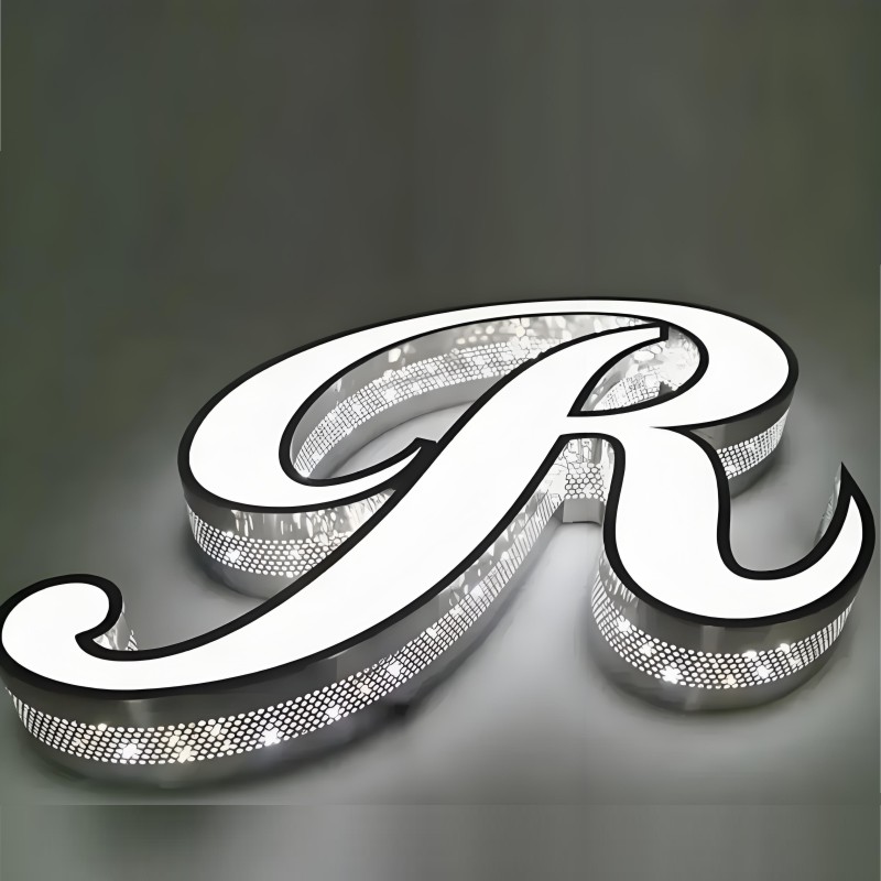 Factory Outlet Custom Outdoor Frontlit Sidelit Acryl LED-Buchstaben Personalisiertes leuchtendes Ladenschilder-Logo für den Außenbereich