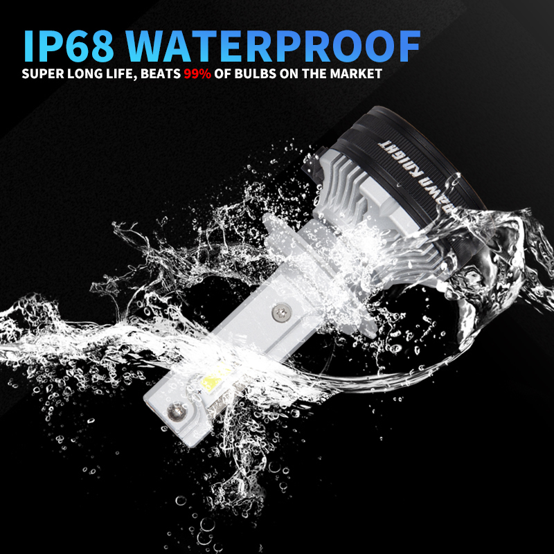DAWNKNIGHT K7C 4300K H7 H4 H11 หลอดไฟ LED 3 ท่อทองแดงไฟ LED สําหรับรถยนต์ H1 HB3 9005 HB4 9006 12V หลอดไฟ LED