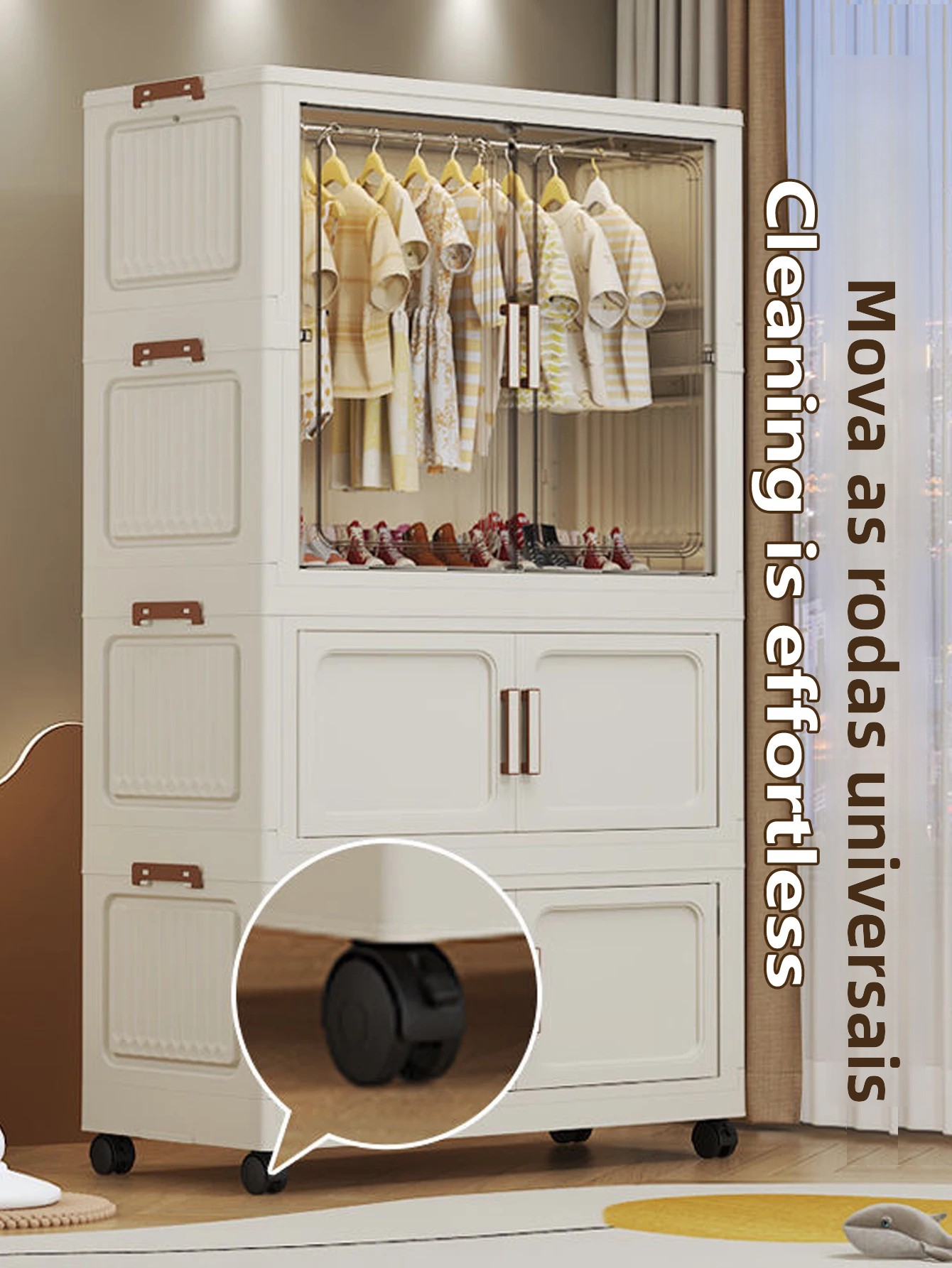 Armário de armazenamento dobrável multi-cena branco/preto/cinza casa escritório cozinha banheiro organizador multifuncional com portas