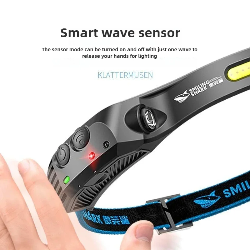 Xiaomi COB Headlamp Powerful Induction LED Sensor Head Torch USB Charging with Battery Flashlights for Fishing Outdoor Riding