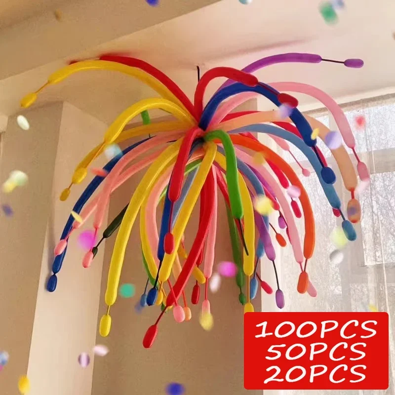 100/50/20Pc Bunte Feuerwerk Luftballons Magie-Lange Streifen Latex Ballon DIY Vielfältige Modellierung Für Geburtstag party Hochzeit Dekoration