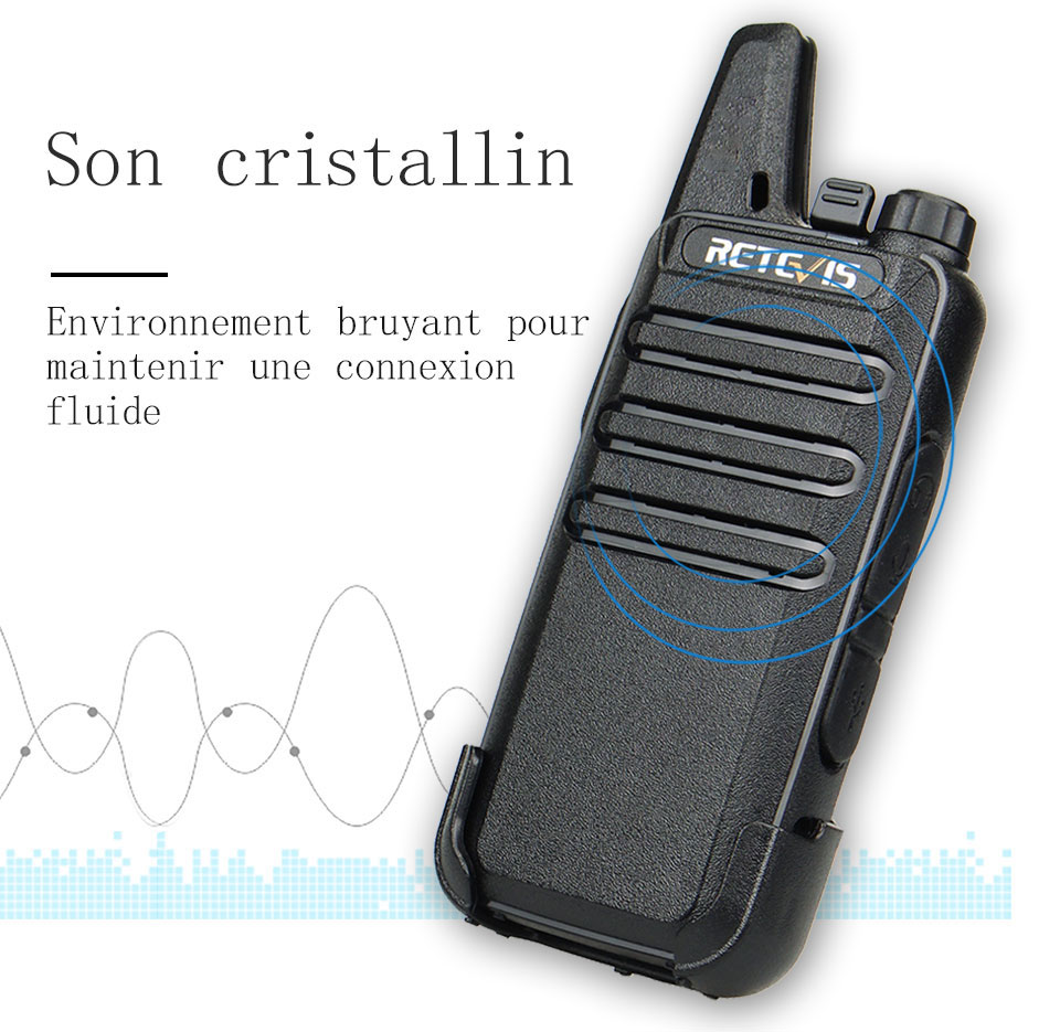 10 pièces en gros Mini talkie-walkie Retevis talkie-walkie rechargeables Radio bidirectionnelle RT622 PMR446 Radio hôtel Restaurant au détail