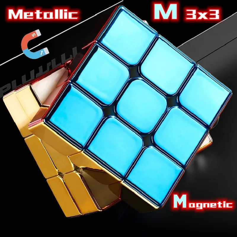 [Picube] SengSo メタル 3x3 磁気ゴールデン キューボ マジック キューブ パズル スピード Cibe M3 3x3x3 Magico Cubo Кубик Рубика Cibo おもちゃ