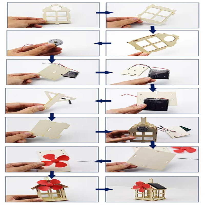 어린이 DIY 과학 장난감 태양 모델 Technologia 실험 도구 나무 퍼즐 게임 소년을위한 장난감 소녀 생일 선물